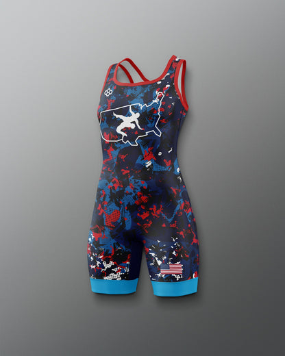 RUDIS USA Wrestling Girl's Elite Freestyle Singlet - Elite Performance Gear