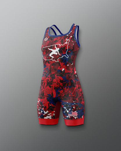 RUDIS USA Wrestling Girl's Elite Freestyle Singlet - Elite Performance Gear