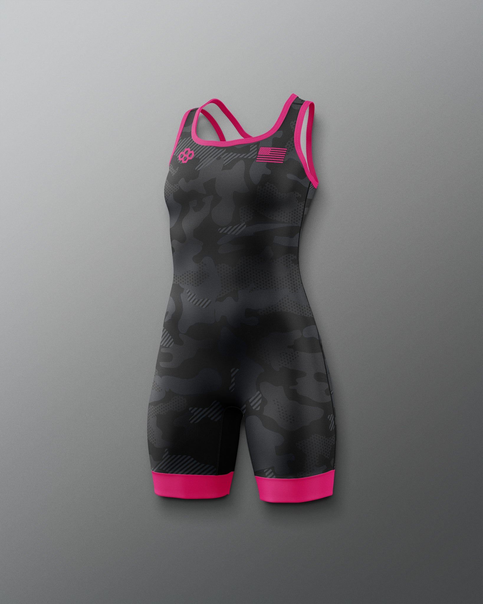 RUDIS Camo Girl's Elite Wrestling Singlet - Dominate the Mat