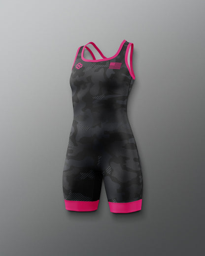 RUDIS Camo Girl's Elite Wrestling Singlet - Dominate the Mat