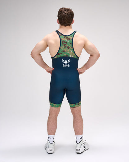 RUDIS U.S. Navy Digital Woodland Elite Wrestling Singlet - Command the Moment