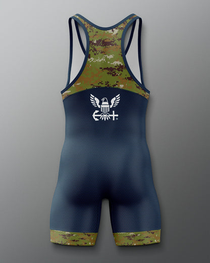 RUDIS U.S. Navy Digital Woodland Elite Wrestling Singlet - Command the Moment