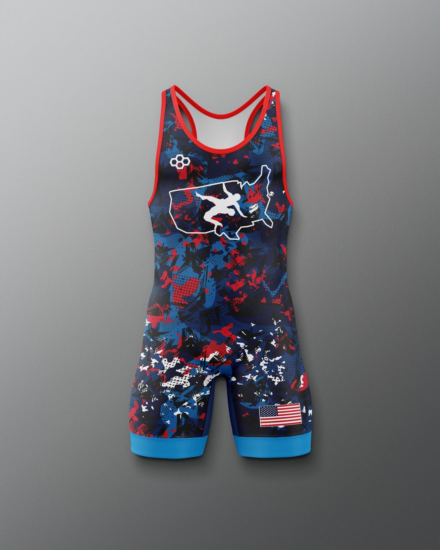 RUDIS USA Wrestling Boy's 2.0 Elite Freestyle Singlet - Official Gear
