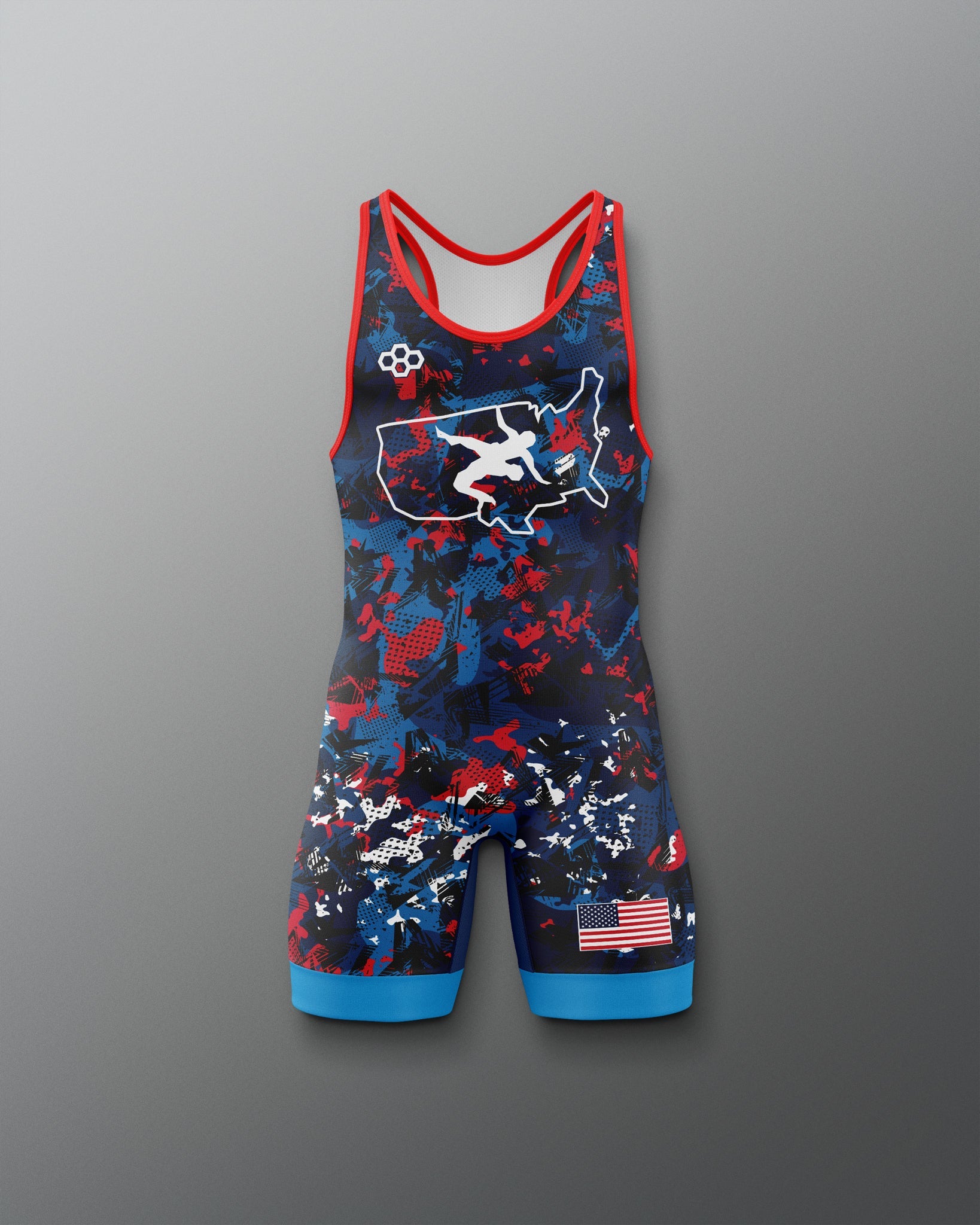 RUDIS USA Wrestling Boy's 2.0 Elite Freestyle Singlet - Official Gear