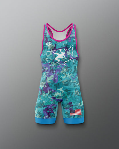 RUDIS USA Wrestling Boy's 2.0 Elite Freestyle Singlet - Official Gear