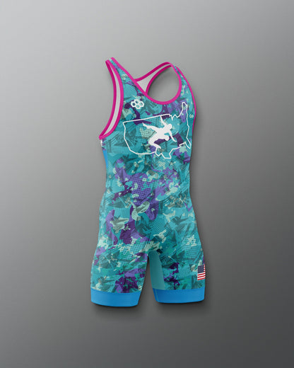 RUDIS USA Wrestling Boy's 2.0 Elite Freestyle Singlet - Official Gear
