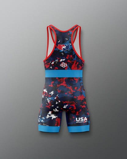 RUDIS USA Wrestling Boy's 2.0 Elite Freestyle Singlet - Official Gear