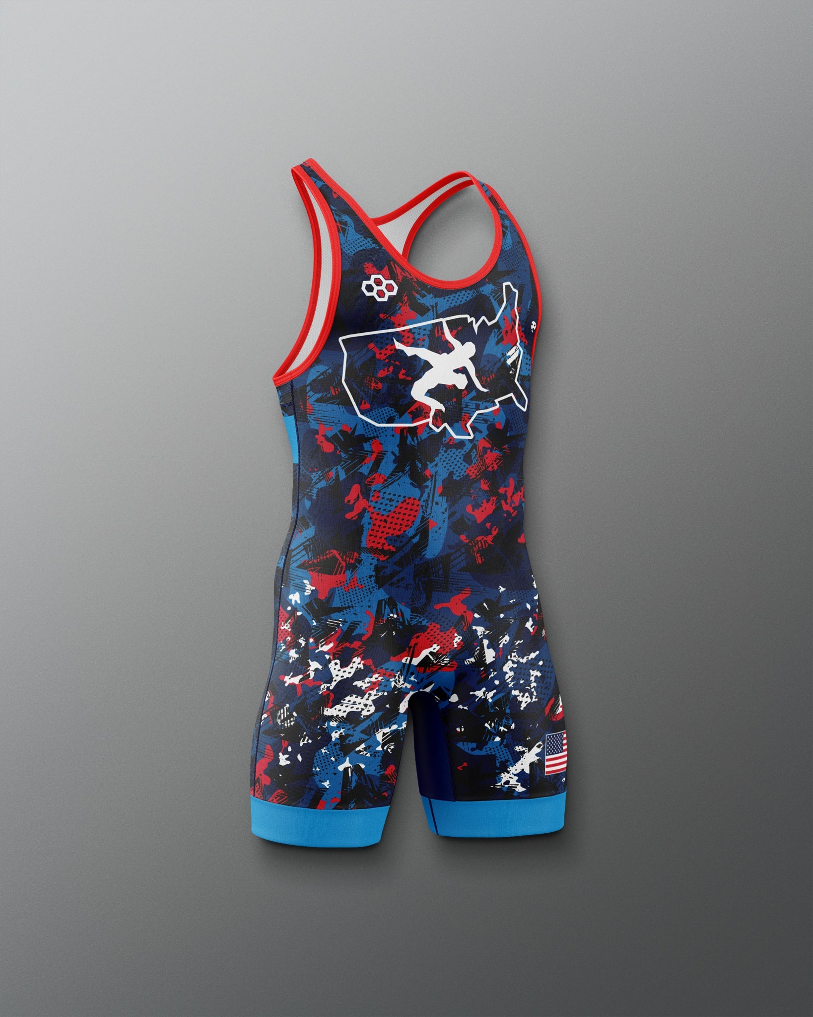 RUDIS USA Wrestling Boy's 2.0 Elite Freestyle Singlet - Official Gear