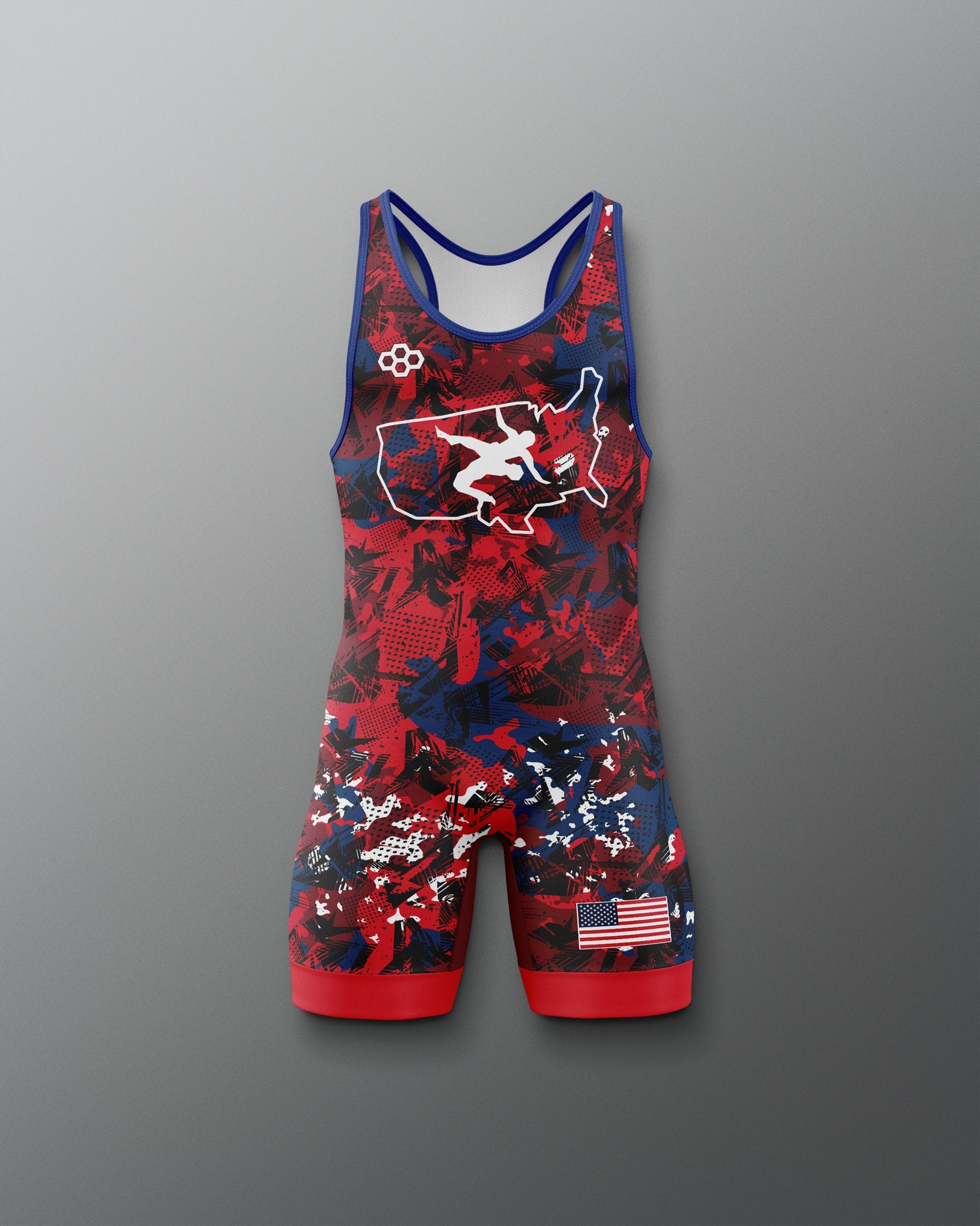 RUDIS USA Wrestling Boy's 2.0 Elite Freestyle Singlet - Official Gear