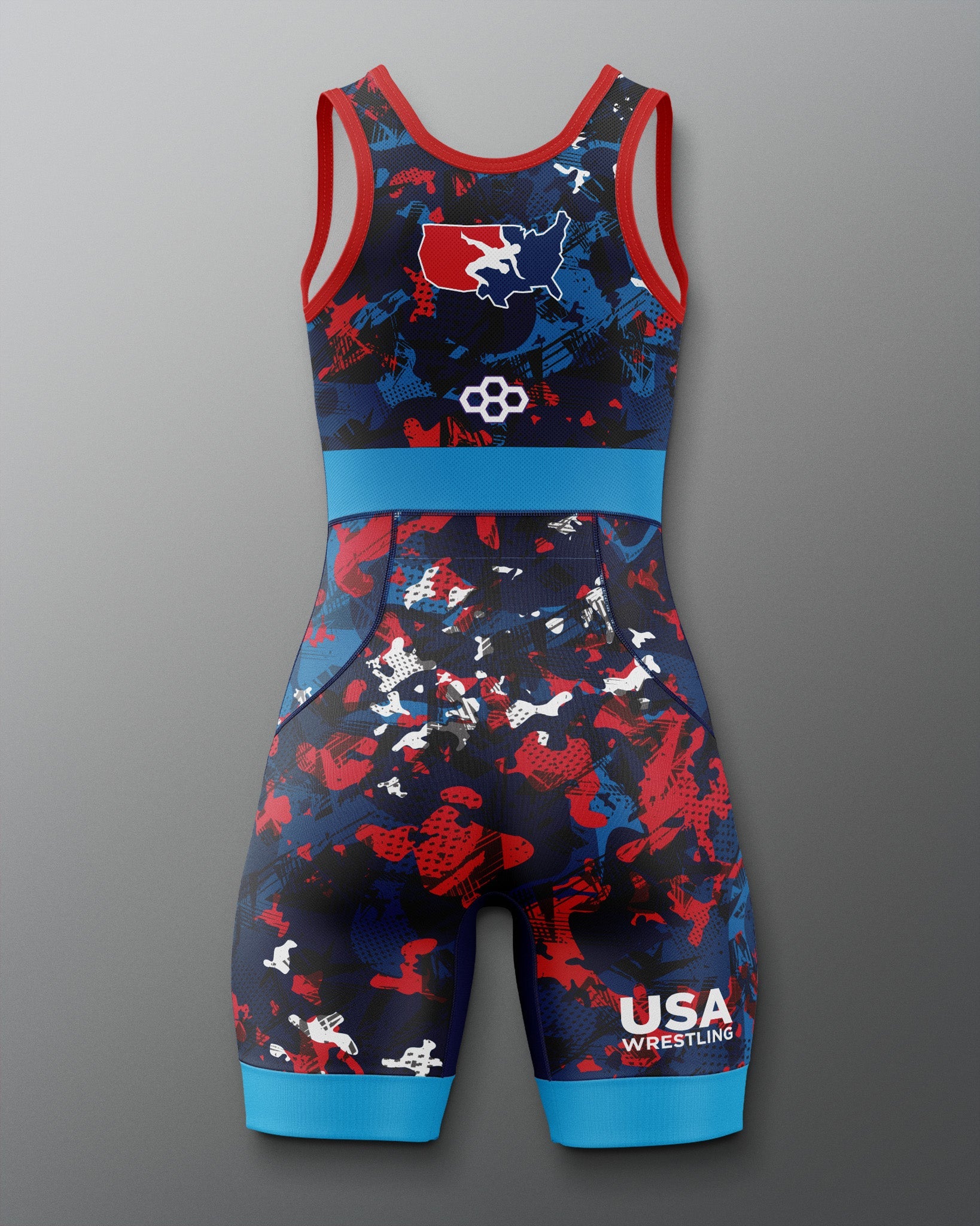 RUDIS USA Wrestling Scatter Icon Women's 2.0 Elite Freestyle Singlet