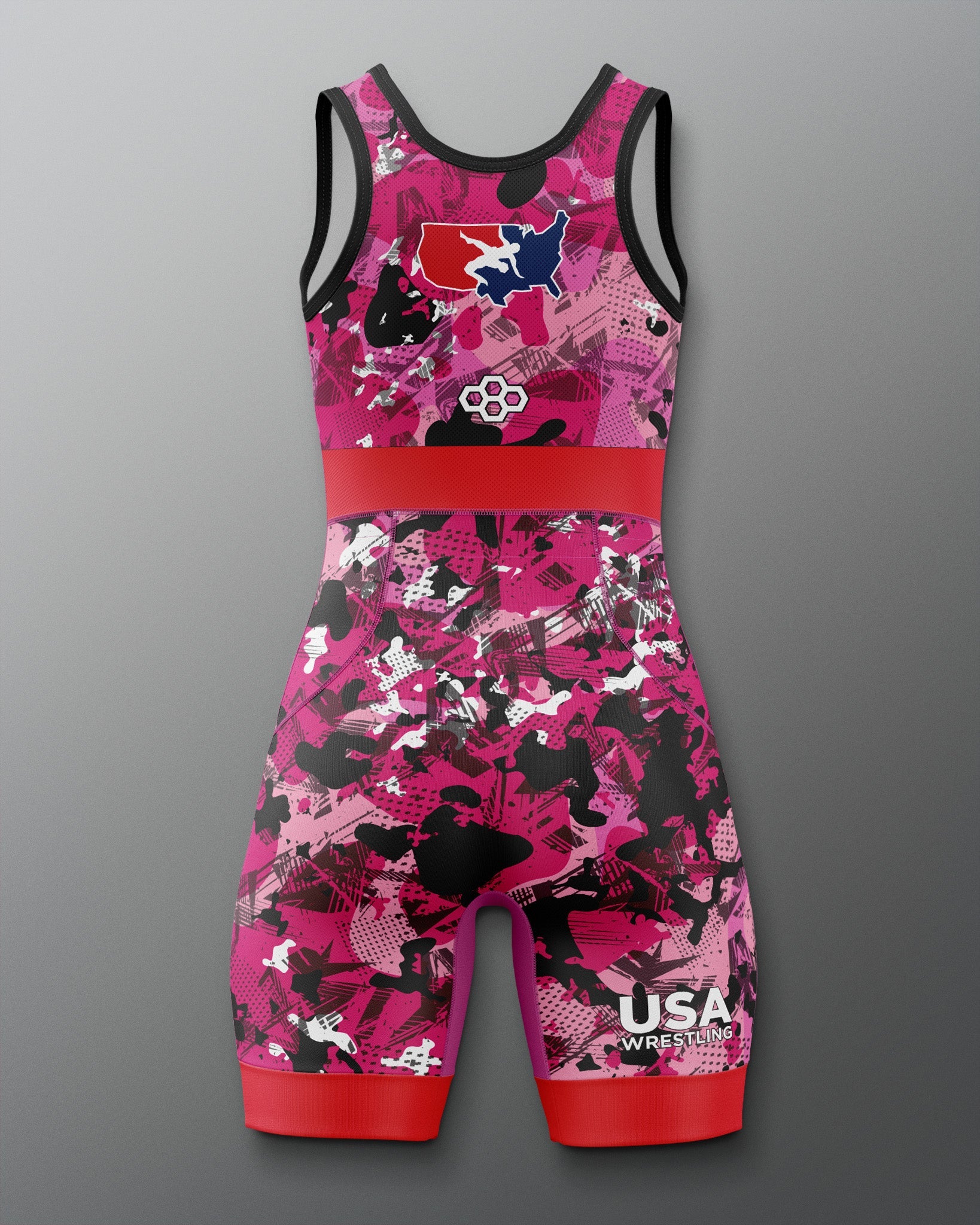 RUDIS USA Wrestling Scatter Icon Women's 2.0 Elite Freestyle Singlet