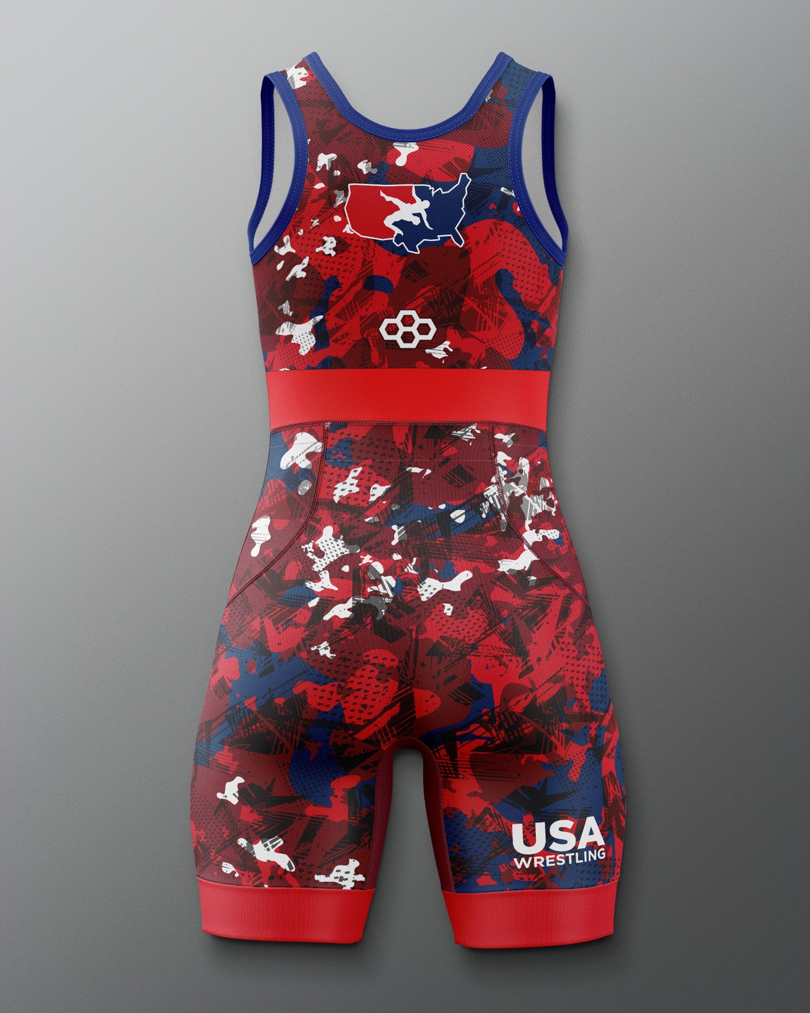 RUDIS USA Wrestling Scatter Icon Women's 2.0 Elite Freestyle Singlet