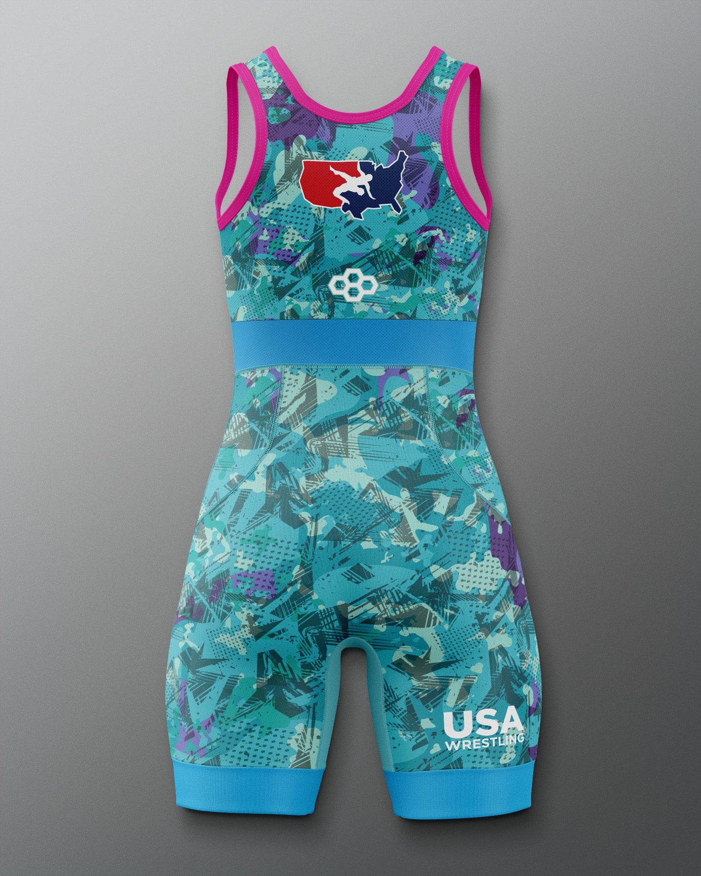 RUDIS USA Wrestling Scatter Icon Women's 2.0 Elite Freestyle Singlet