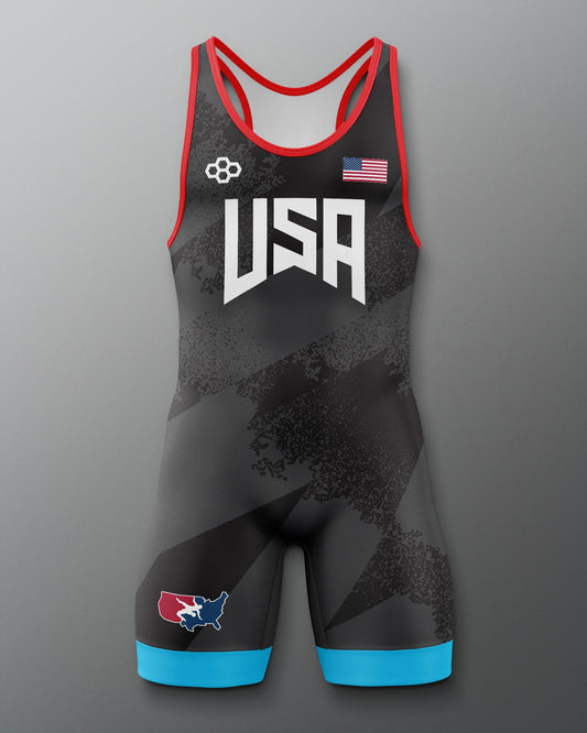 RUDIS USA Wrestling Grit Icon 2.0 Elite Freestyle Singlet for Men