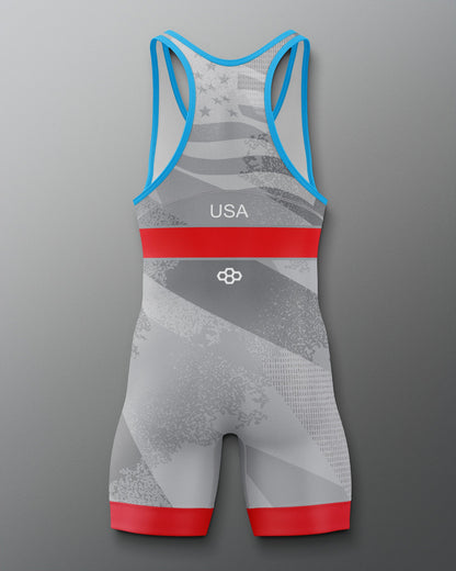 RUDIS USA Wrestling Grit Icon 2.0 Elite Freestyle Singlet for Men