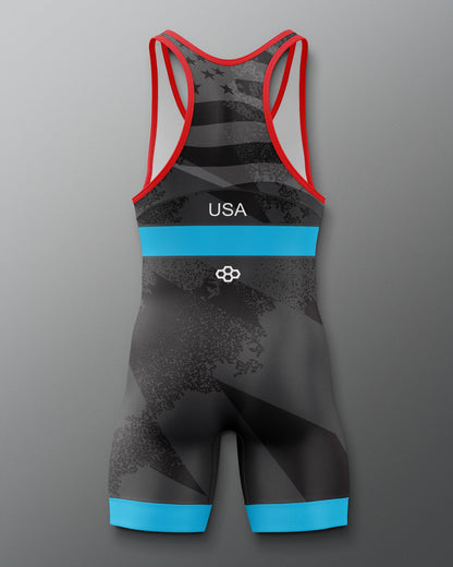 RUDIS USA Wrestling Grit Icon 2.0 Elite Freestyle Singlet for Men