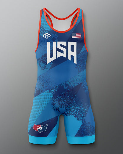 RUDIS USA Wrestling Grit Icon 2.0 Elite Freestyle Singlet for Men