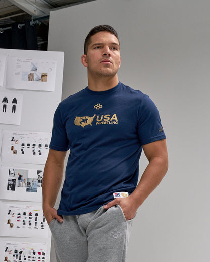 RUDIS USA Wrestling Gold Medal Elite Super Soft T-Shirt