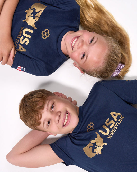 RUDIS USA Wrestling Gold Medal Youth Elite Super Soft T-Shirt
