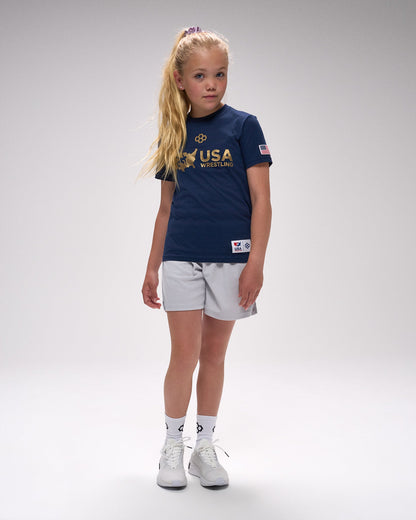 RUDIS USA Wrestling Gold Medal Youth Elite Super Soft T-Shirt