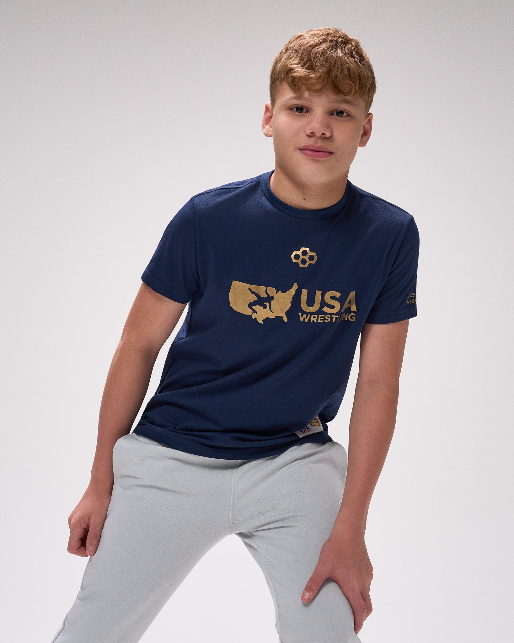 RUDIS USA Wrestling Gold Medal Youth Elite Super Soft T-Shirt
