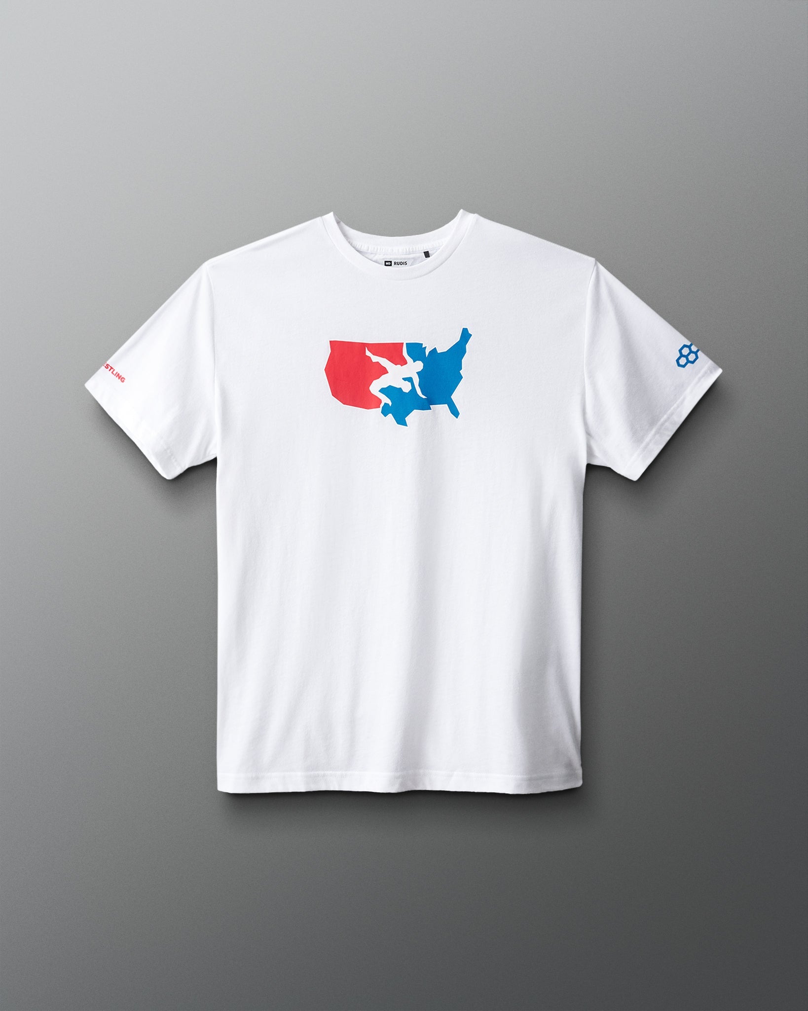 RUDIS USA Wrestling Map Elite Super Soft T-Shirt