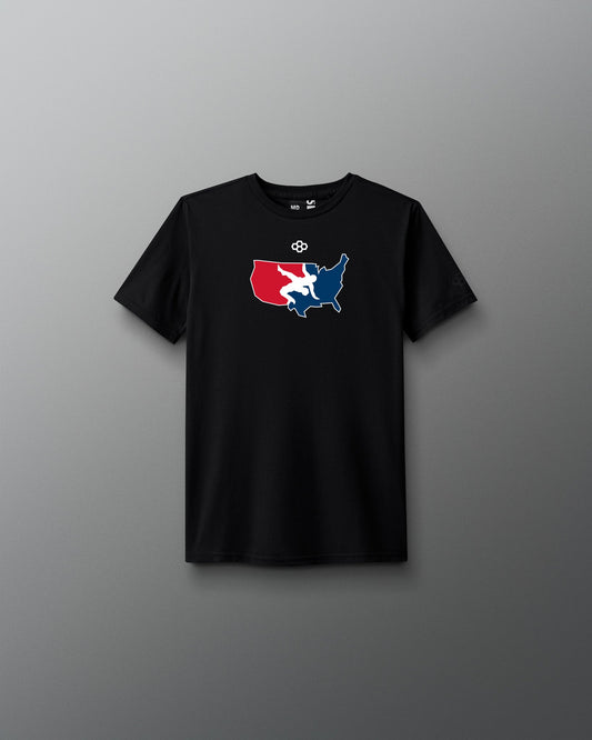RUDIS USA Wrestling Youth T-Shirt - Dominate the Mat