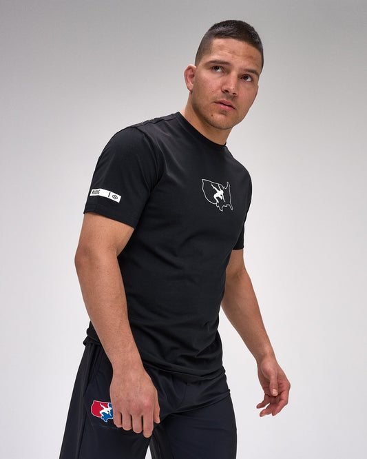 RUDIS USA Wrestling Map Hybrid T-Shirt