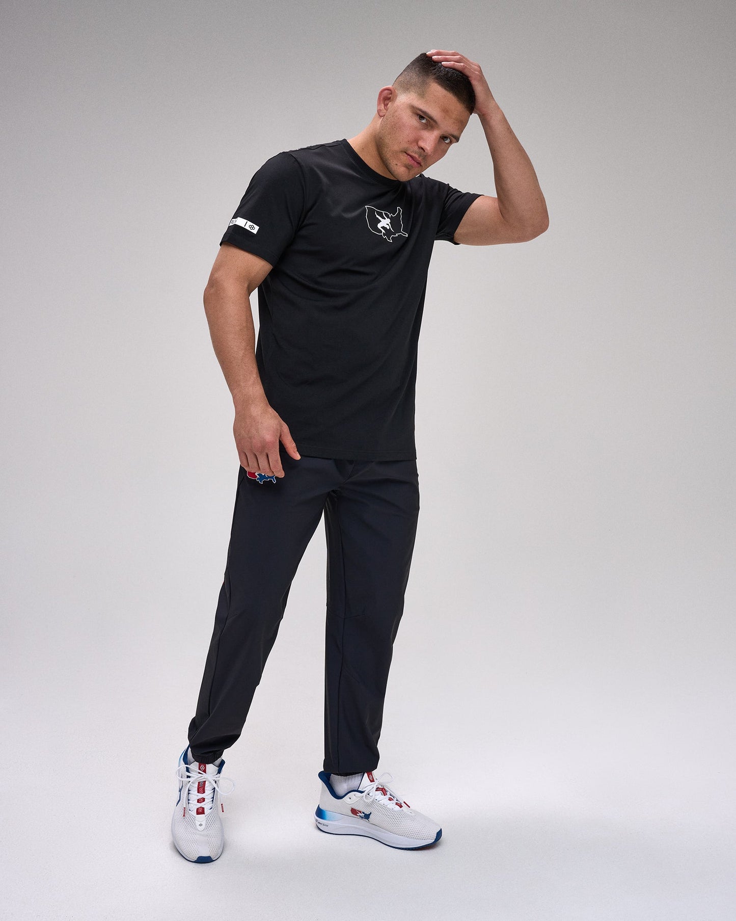 RUDIS USA Wrestling Map Hybrid T-Shirt