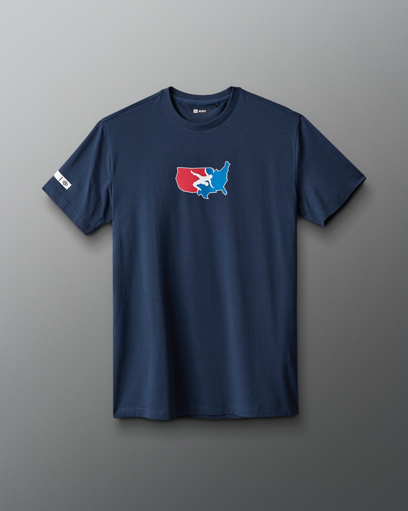 RUDIS USA Wrestling Map Hybrid T-Shirt
