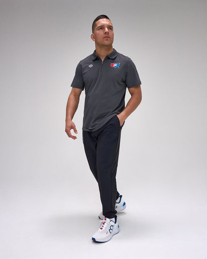 RUDIS USA Wrestling Stretch Pique Zip Polo