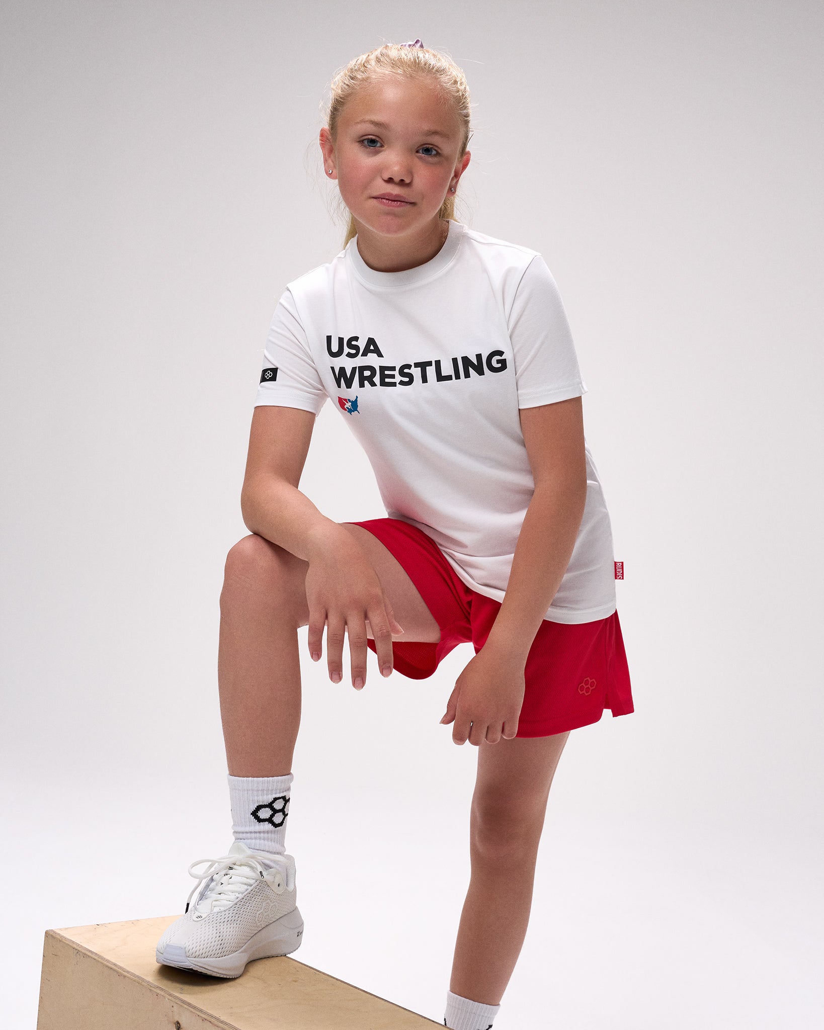 RUDIS USA Wrestling Stack Youth Hybrid T-Shirt