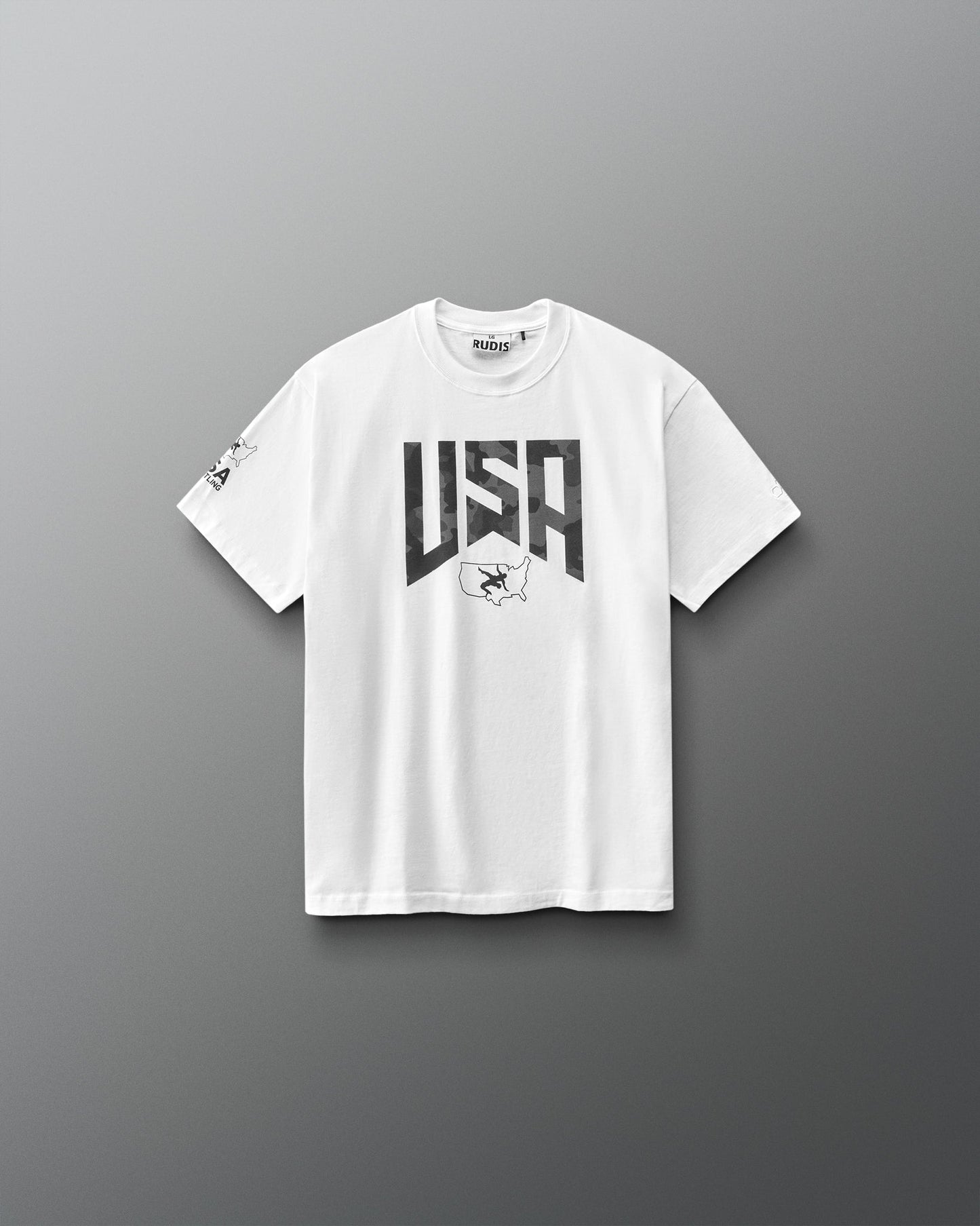 RUDIS USA Wrestling Camo Youth Heavyweight T-Shirt