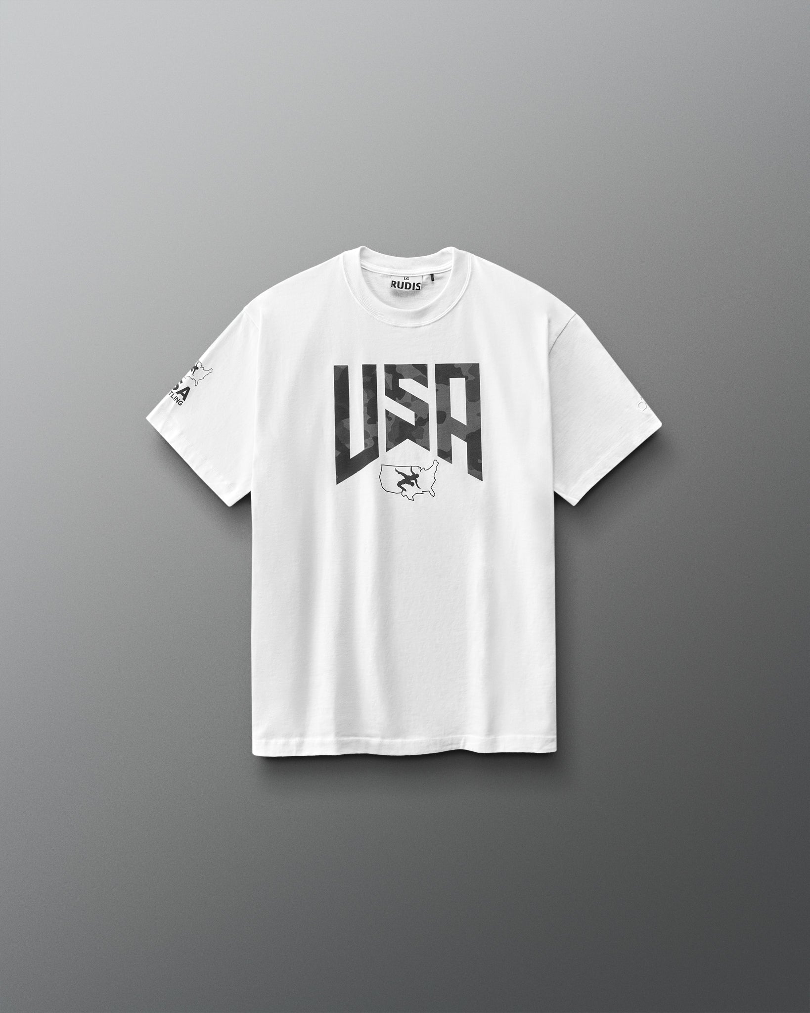 RUDIS USA Wrestling Camo Youth Heavyweight T-Shirt
