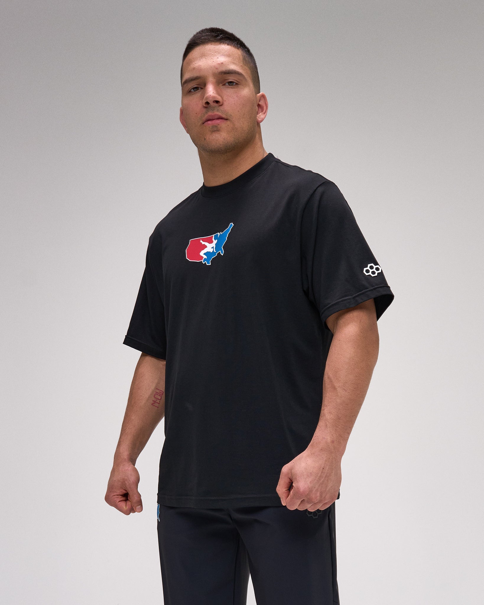 RUDIS USA Wrestling Boxy Hybrid T-Shirt
