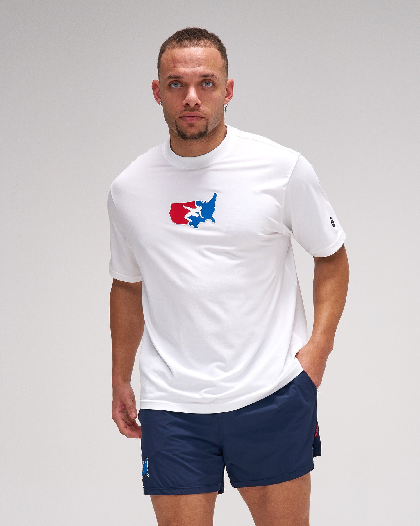 RUDIS USA Wrestling Boxy Hybrid T-Shirt