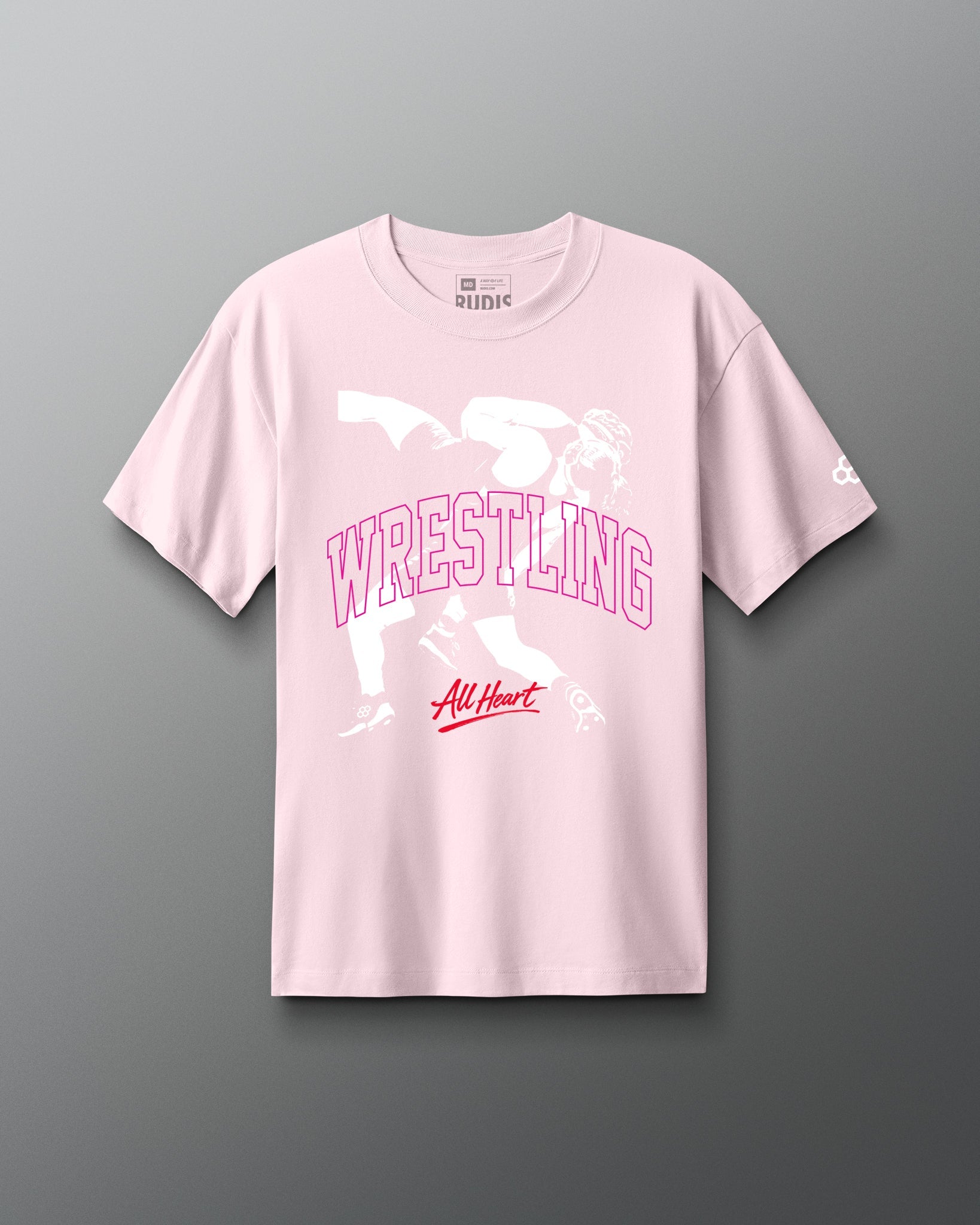 RUDIS Wrestle All Heart Heavyweight T-Shirt