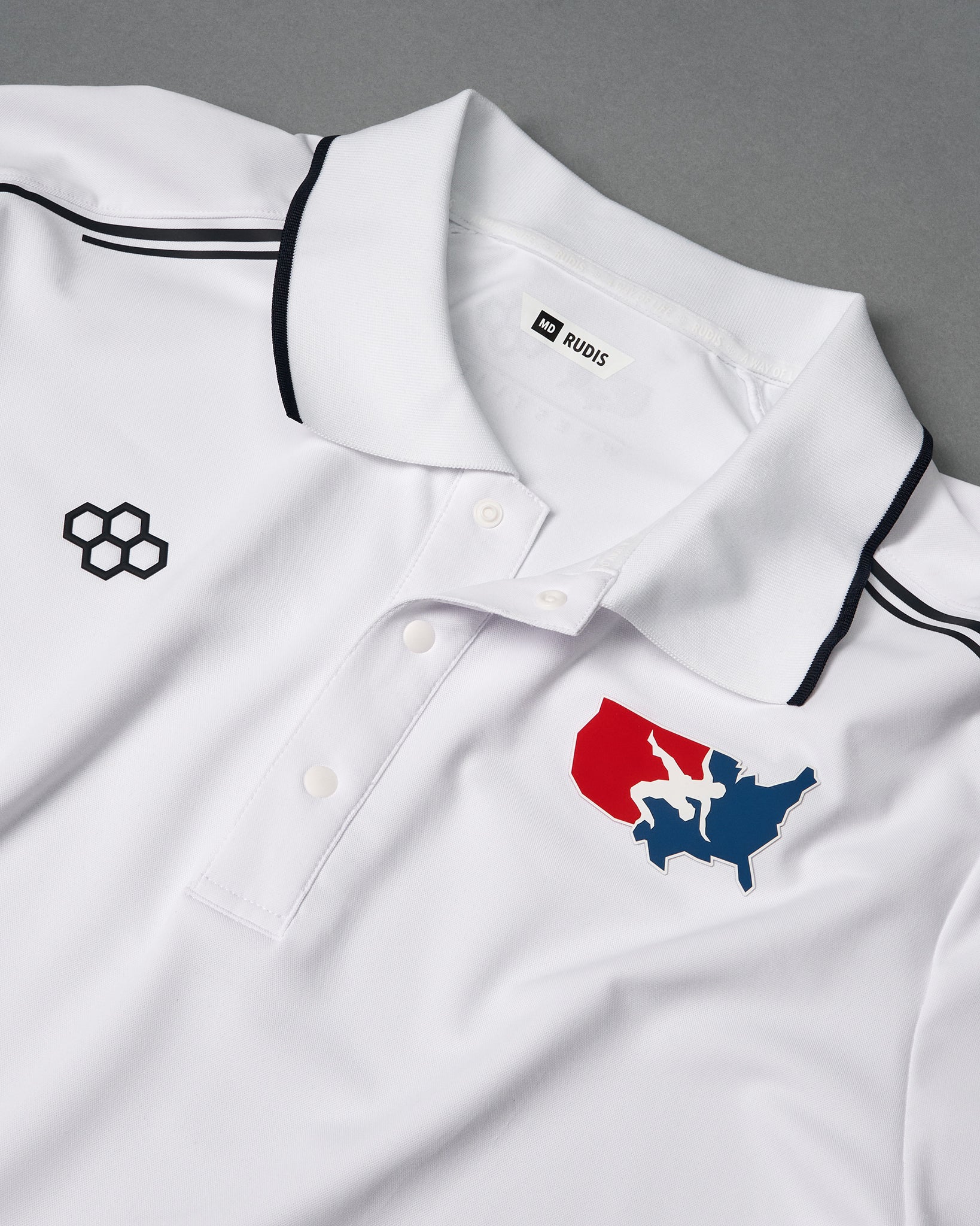 RUDIS USA Wrestling Chronicle Elite Snap Polo for Men