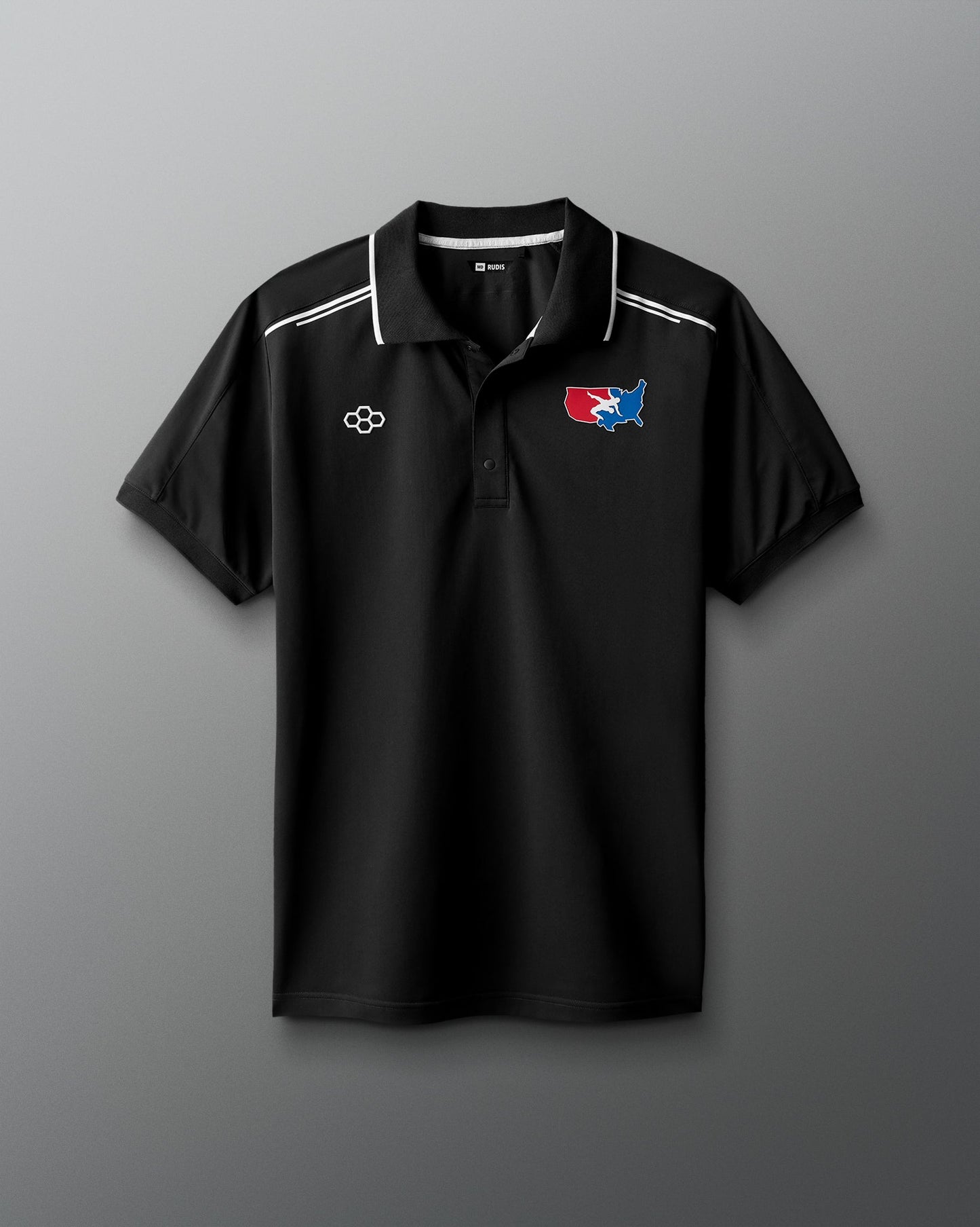 RUDIS USA Wrestling Chronicle Elite Snap Polo for Men