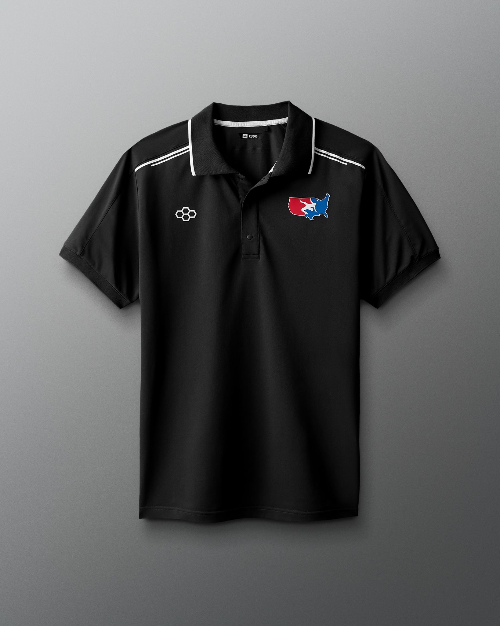 RUDIS USA Wrestling Chronicle Elite Snap Polo for Men