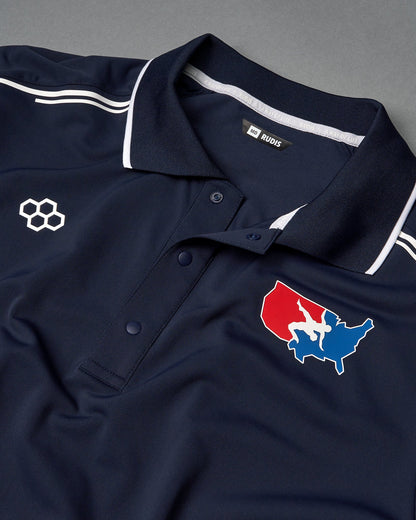 RUDIS USA Wrestling Chronicle Elite Snap Polo for Men
