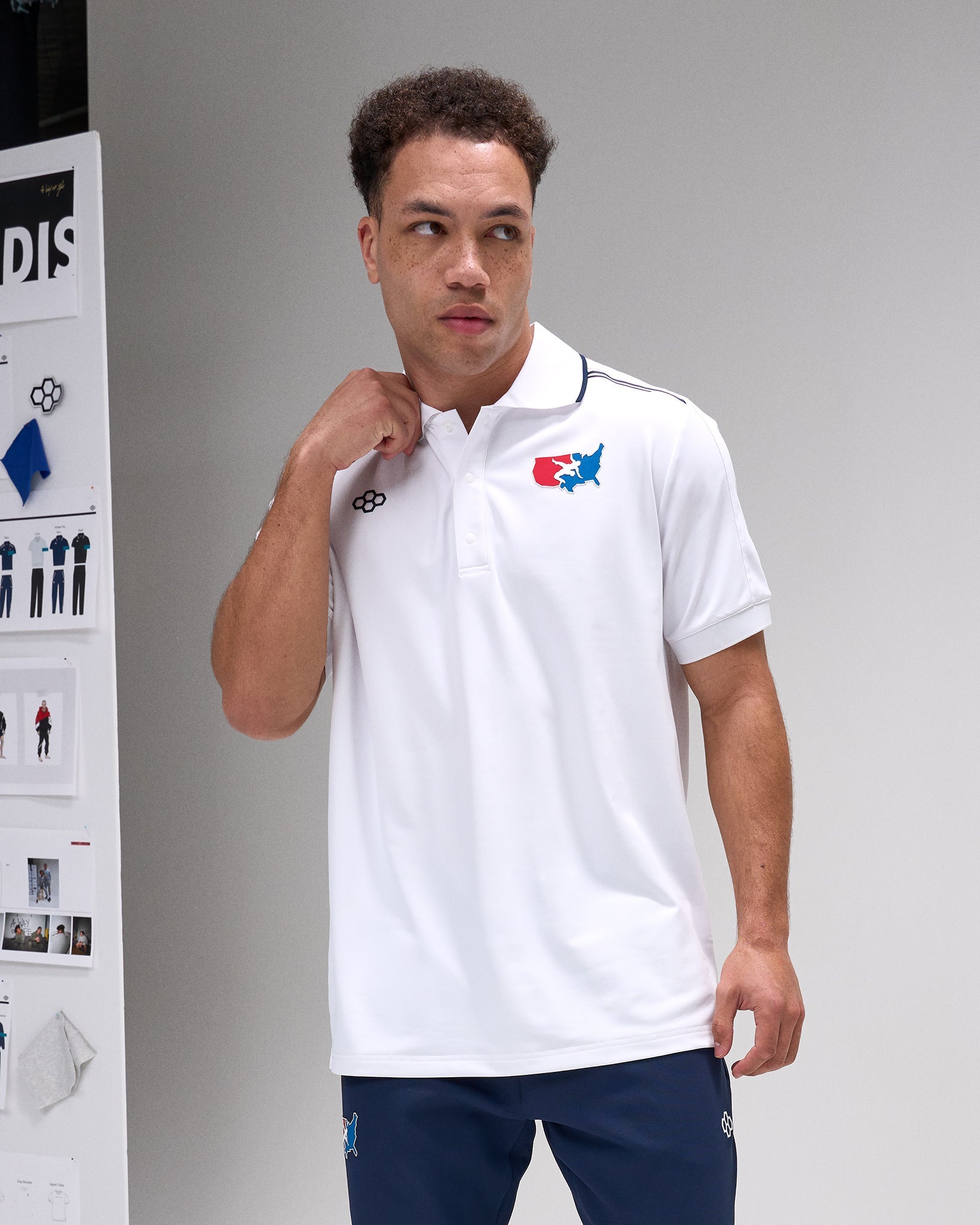 RUDIS USA Wrestling Chronicle Elite Snap Polo for Men