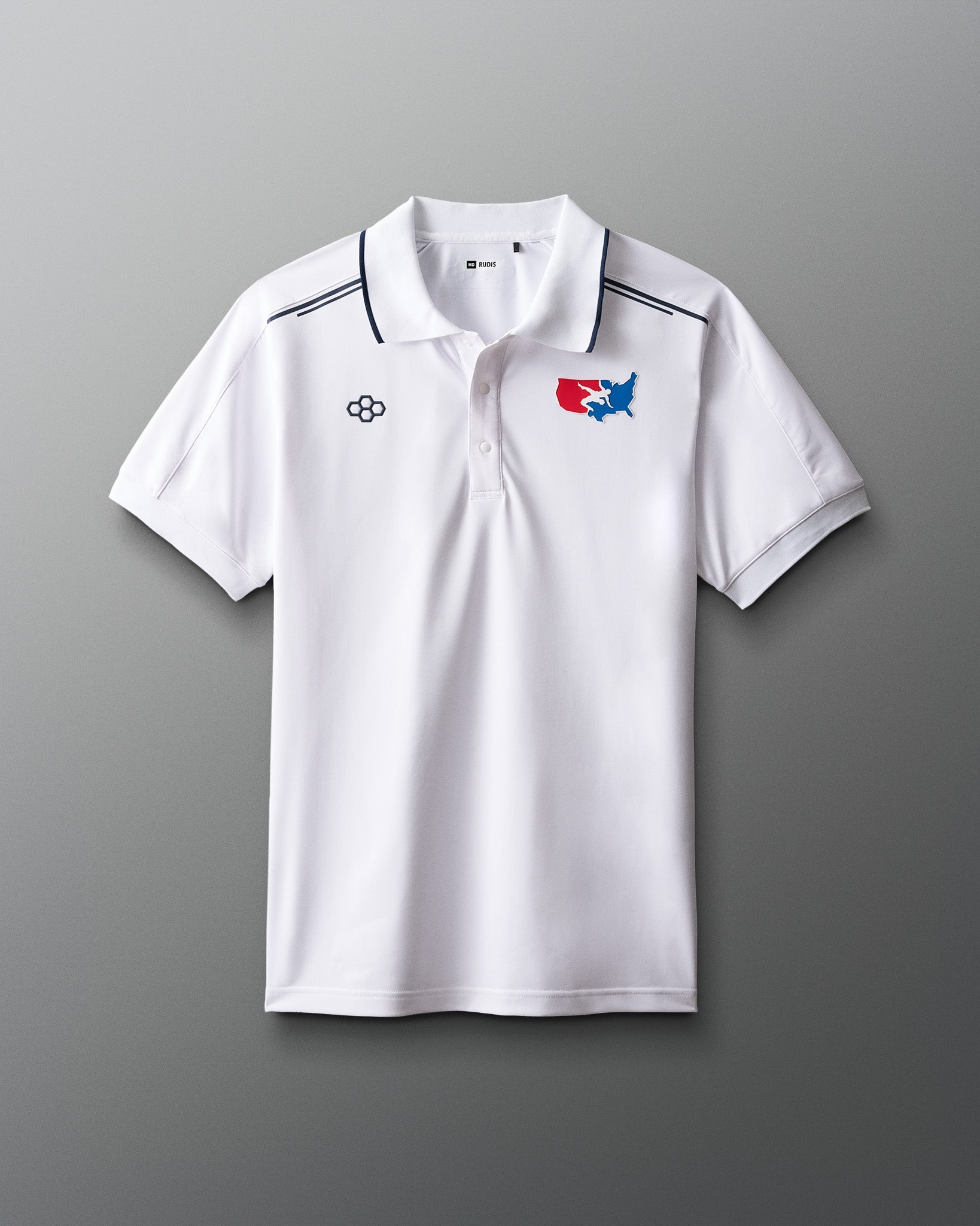 RUDIS USA Wrestling Chronicle Elite Snap Polo for Men