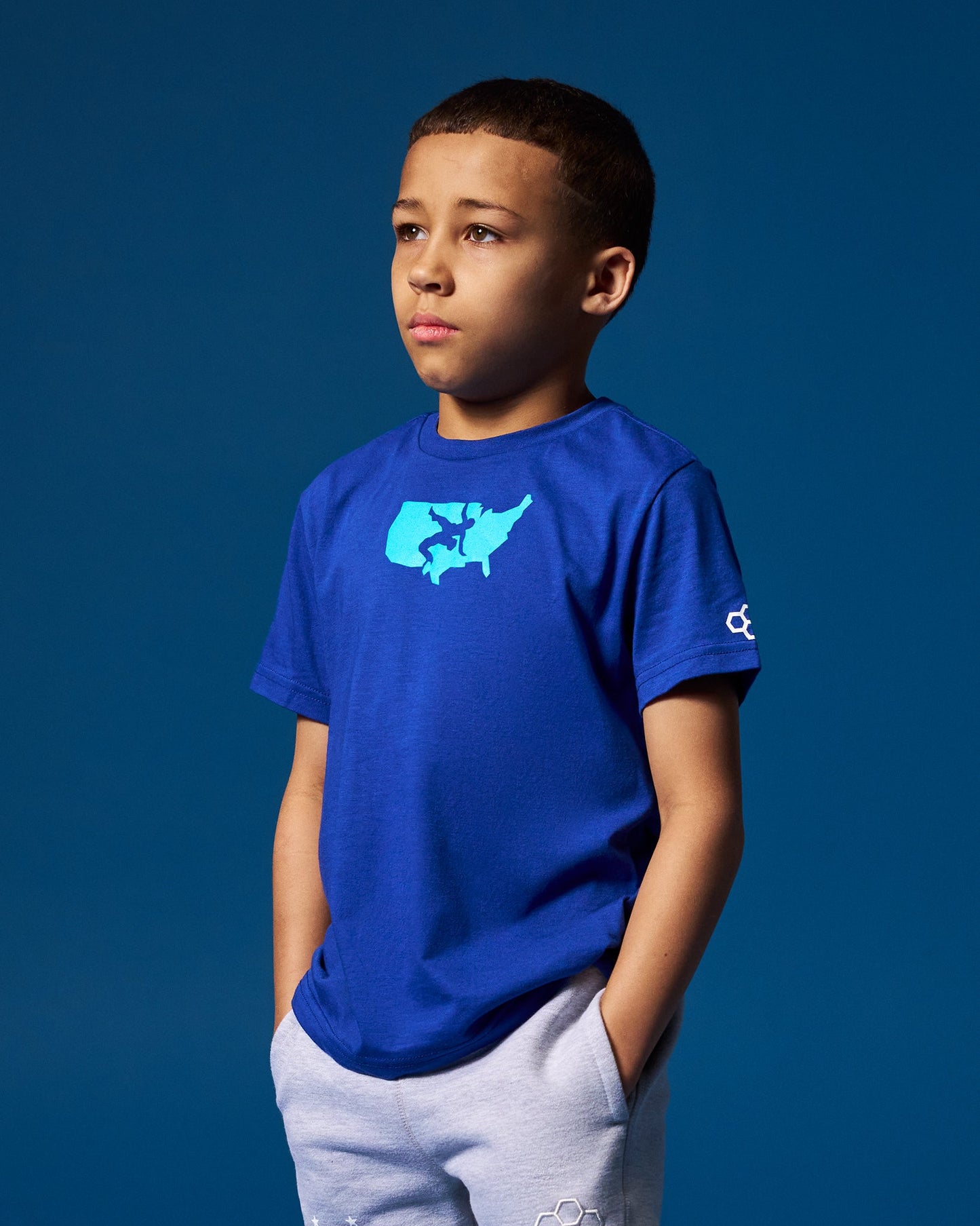 RUDIS USA Wrestling Logo Block Youth Elite T-Shirt - Official Gear