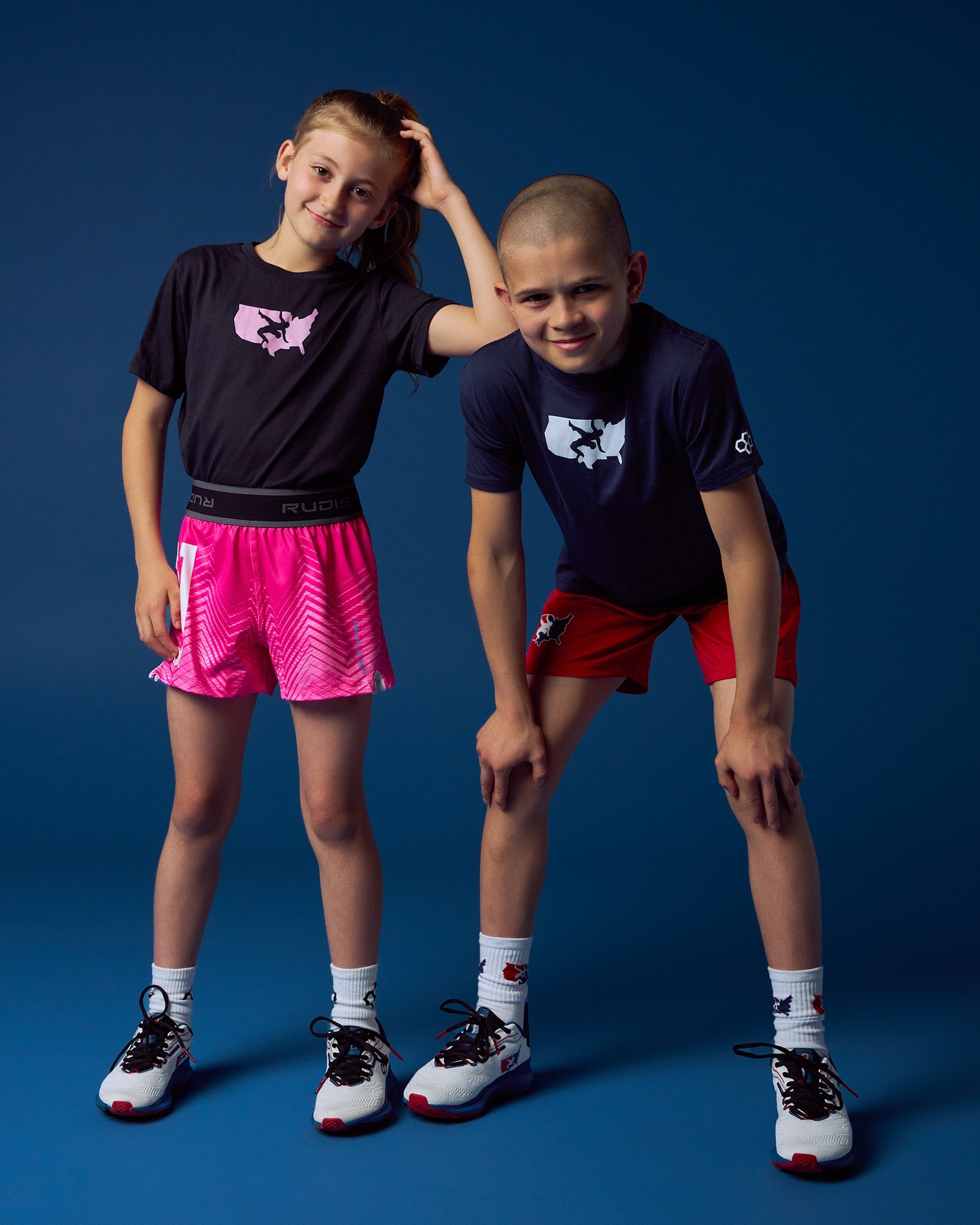 RUDIS USA Wrestling Logo Block Youth Elite T-Shirt - Official Gear