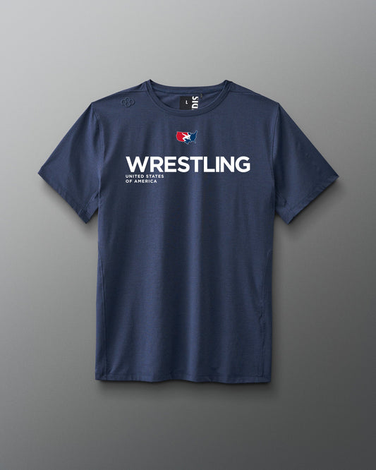 RUDIS USA Wrestling Performance Heather T-Shirt - Elevate Your Game