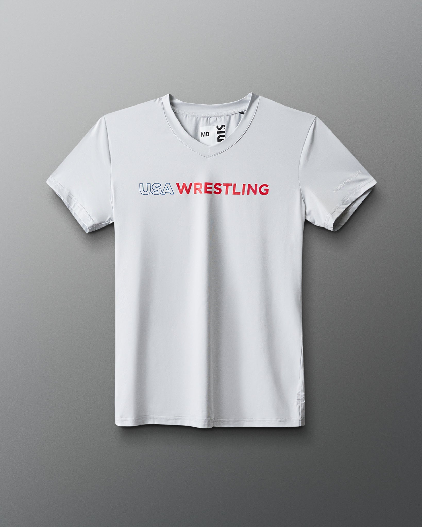 RUDIS USA Wrestling Wordmark Performance Women's V-Neck T-Shirt