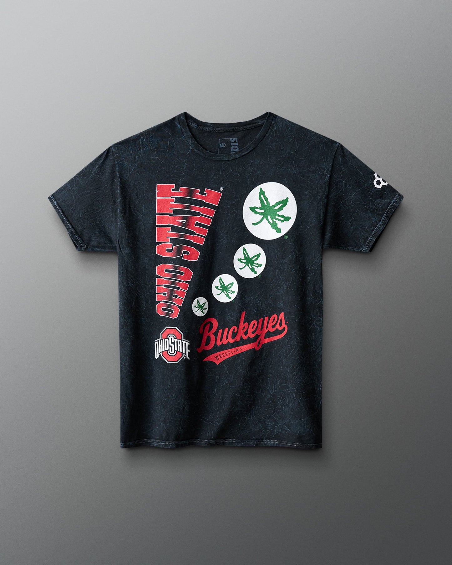 RUDIS Buckeyes Script Acid Wash T-Shirt