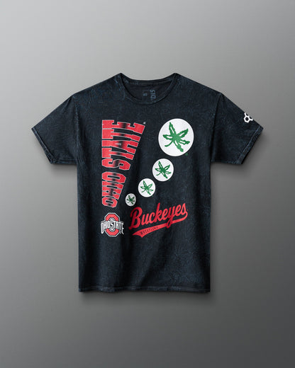 RUDIS Buckeyes Script Acid Wash T-Shirt