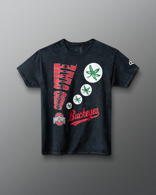 RUDIS Buckeyes Script Acid Wash T-Shirt